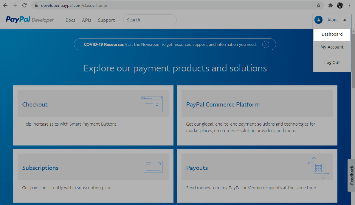 создаем приложение в paypal создаем приложение в paypal
